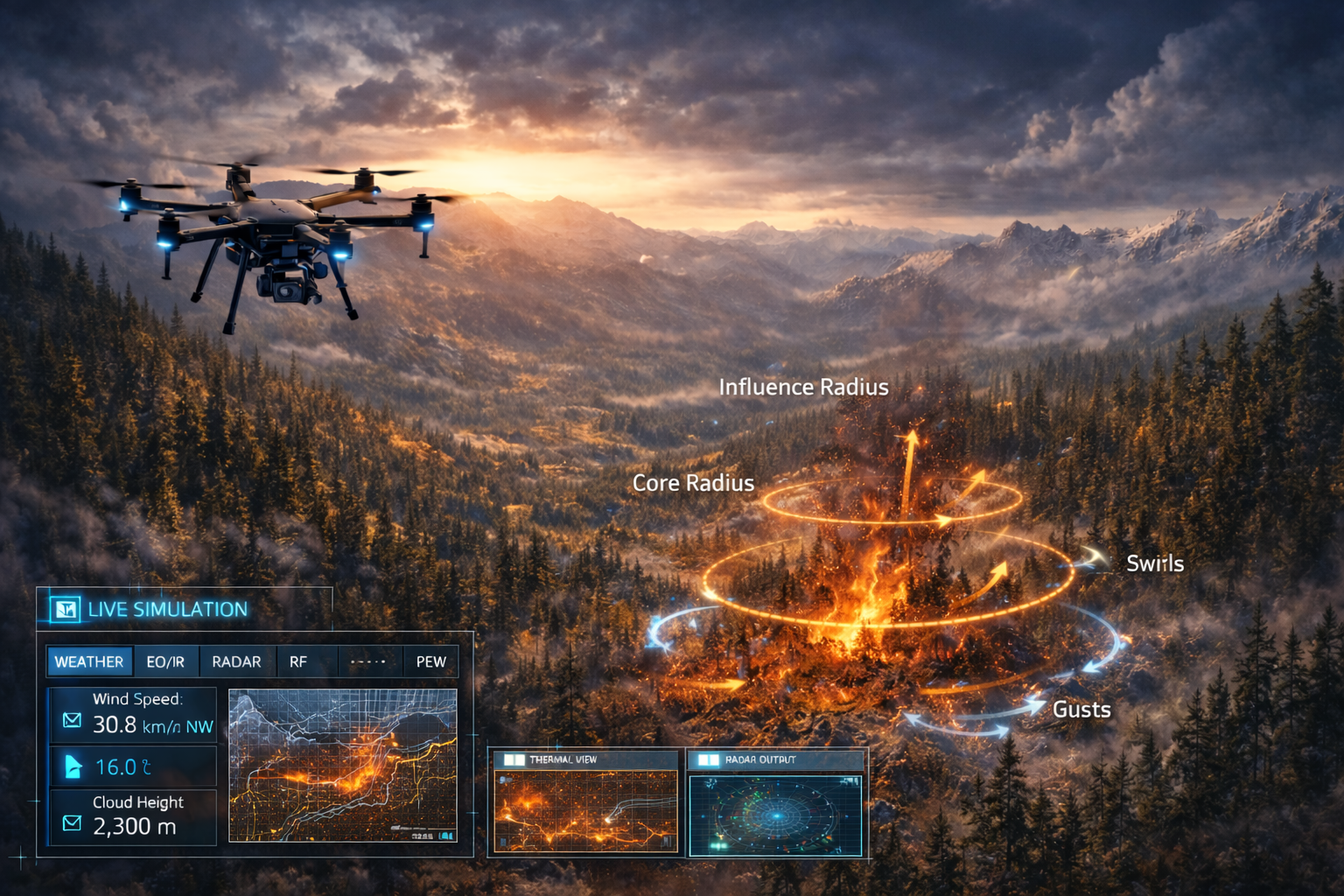 UAV flight in complex environment