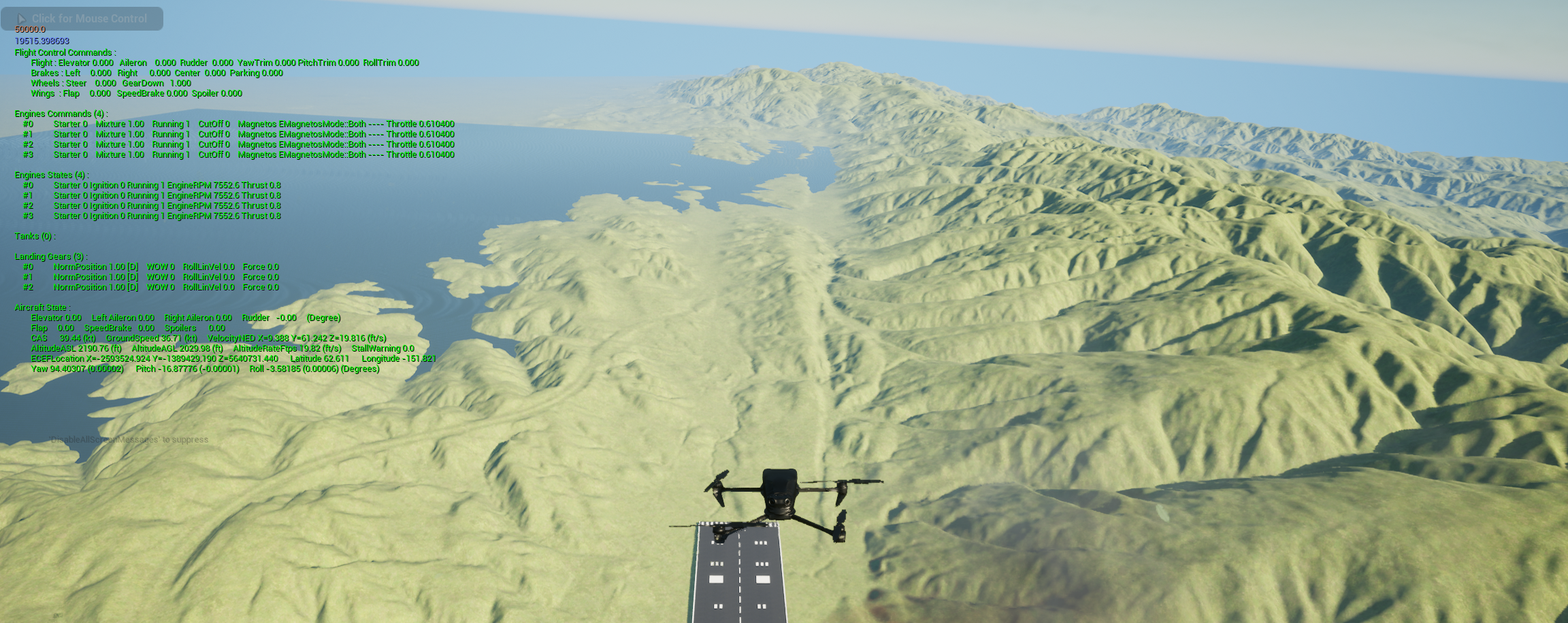 UAV Simulation Scene